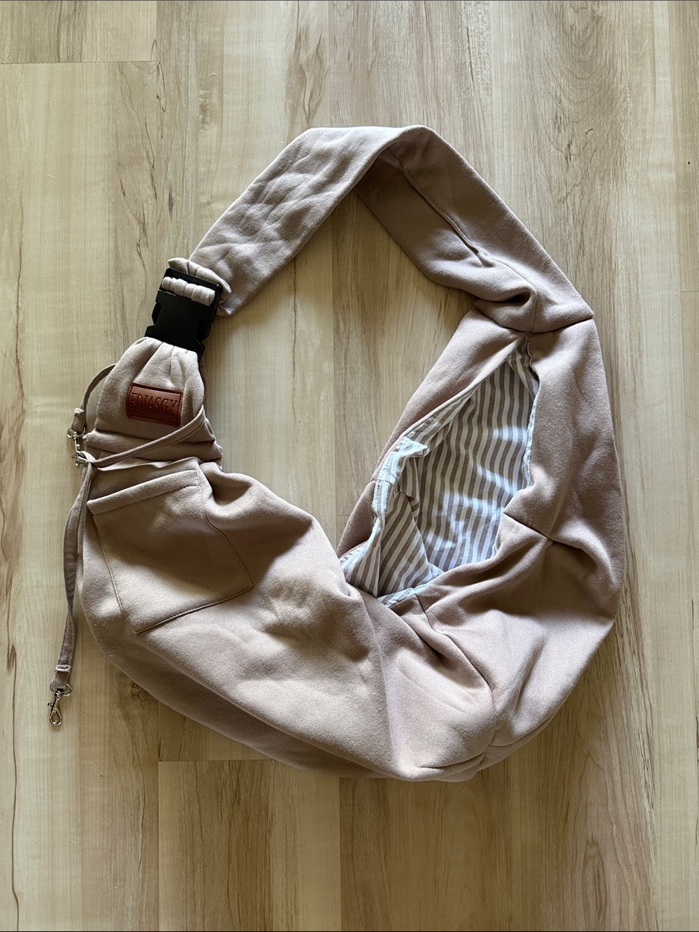 Neutral Beige Crossbody Pet Carrier Sling Bag